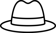 Men Hat Sketch Svg Vector, Free Vectors File
